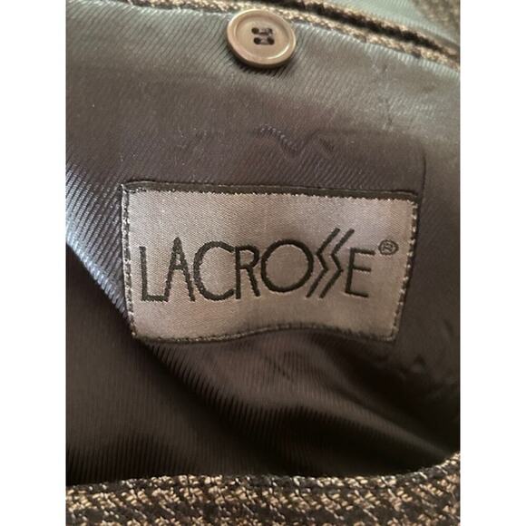 Men’s Wool Sport Coat 44S Brown/Charcoal Micro-Check, Woolmark - Picture 6 of 7